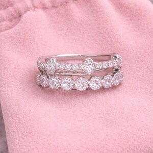 Sterling Silver rings, size 7, stackable ring set of 2